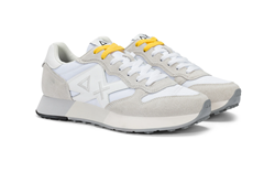 SNEAKER JAKI 2.0 BICOLORIN NYLON E SUEDE BIANCA